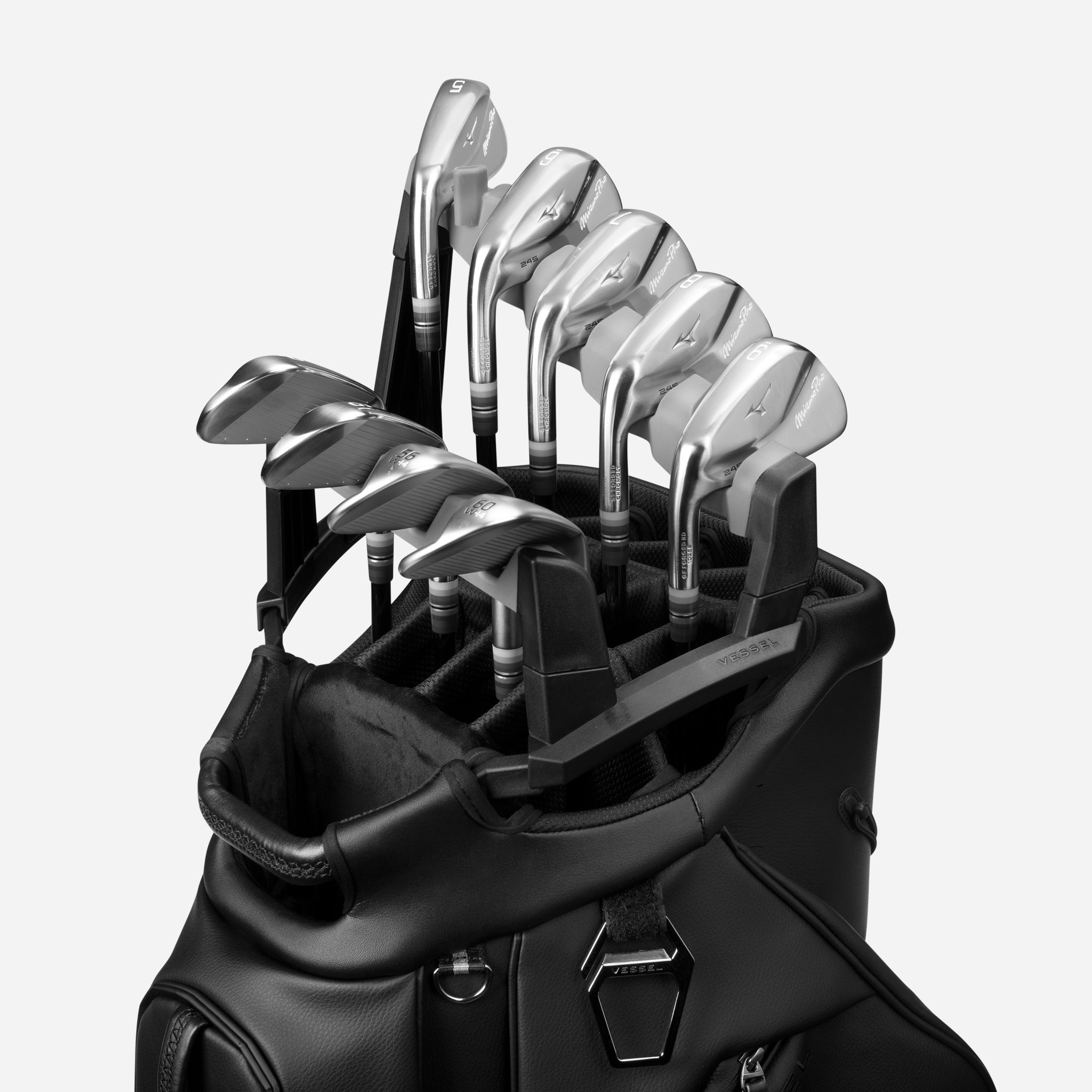 Golf Club Organizer für Lux Pro Cart II - Silver / Black